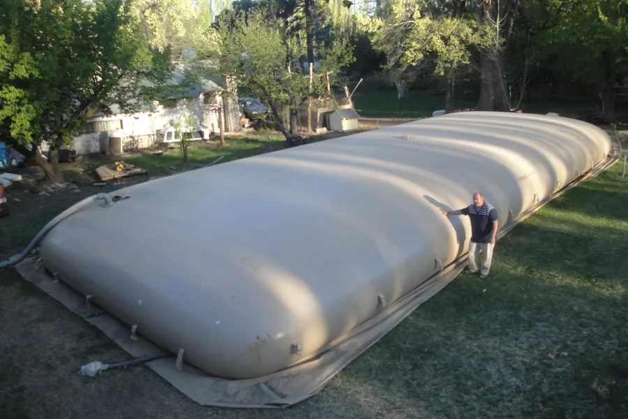 Tanque flexible en campo